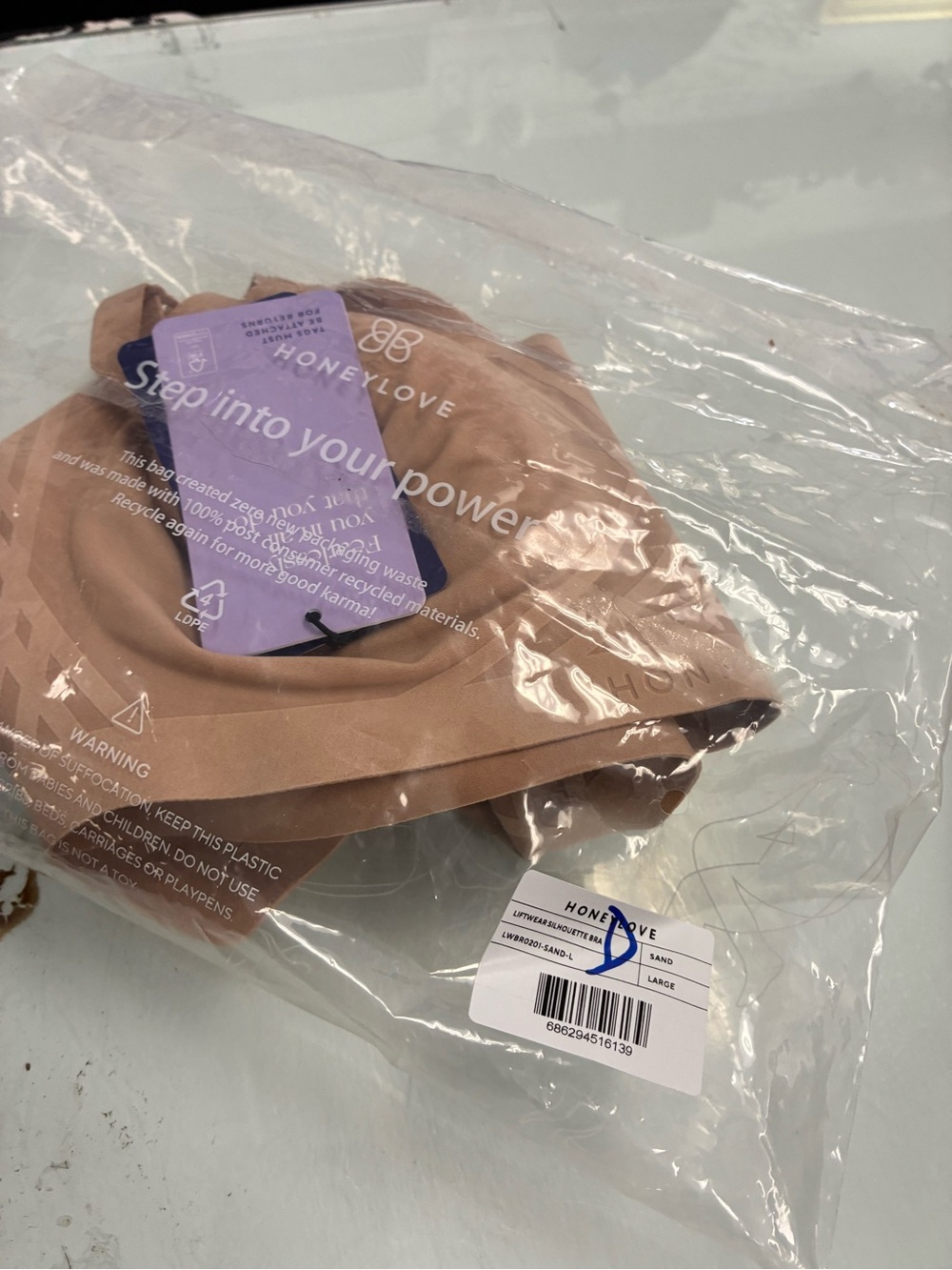 Honeylove Silhouette Wireless Convertible Bra| Color Sand| Size 38 B/C | Large - Picture 13 of 13